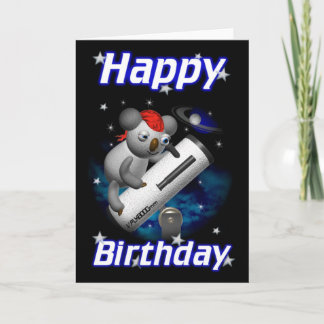 Carte Star Gazer Koala Joyeux anniversaire