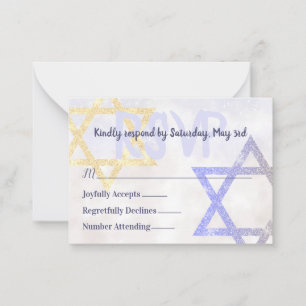 Carte Star of David RSVP
