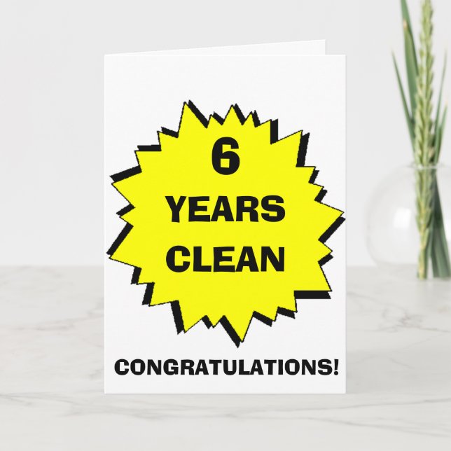 Carte Starburst 6 ans nettoient (Devant)
