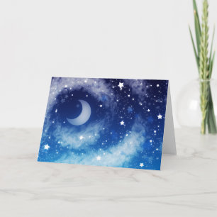 Carte Starry Blue Night Sky