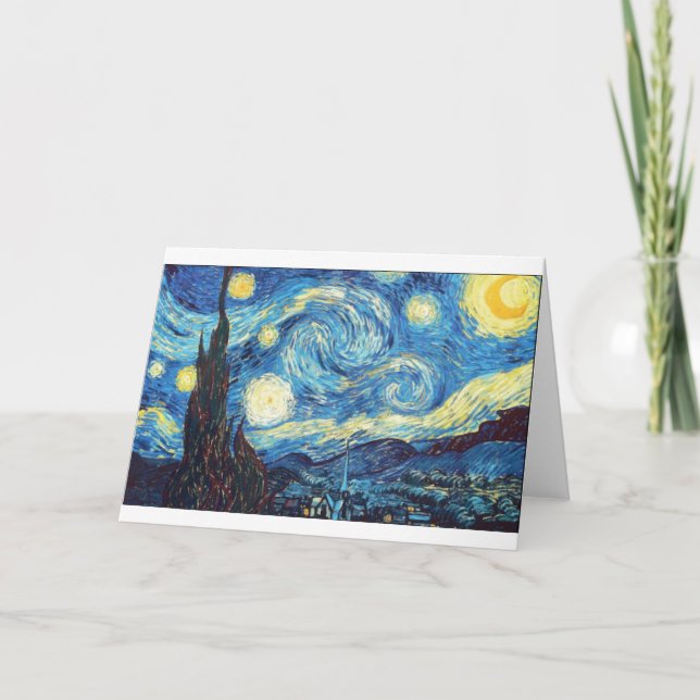 Carte Starry Night by Van Gogh, Fine Art, (Devant)