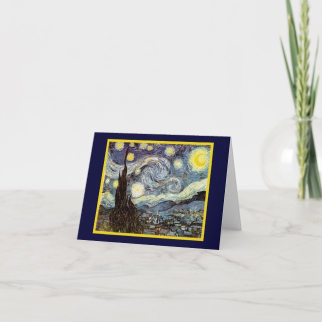 Carte Starry Night Van Gogh Art (Devant)