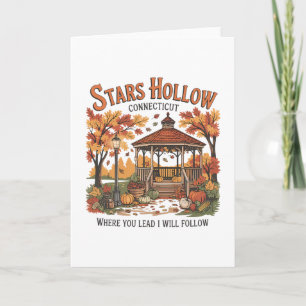Carte Stars Hollow Citrouille Thanksgiving Automne Fall