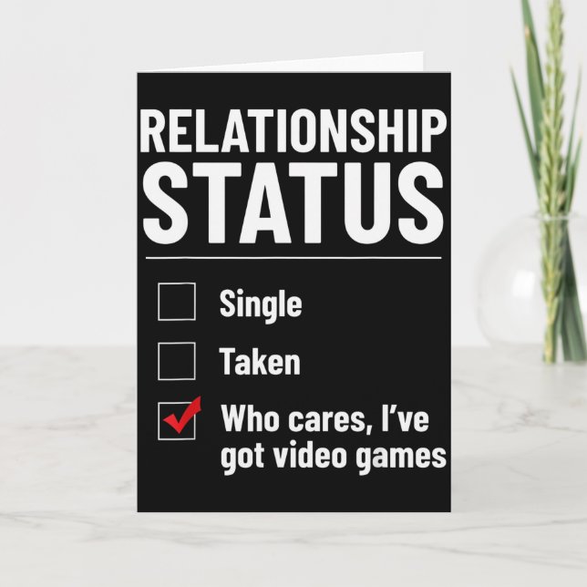 Carte Stat de relation Célibataire En couple Jeux vidéo  (Devant)