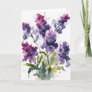 Carte Statice - Fleurs aquarelle
