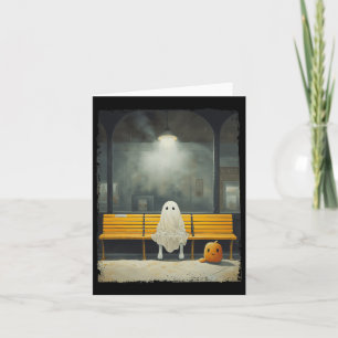 Carte Station de métro Hallowee vintage Cute Ghost Waiti