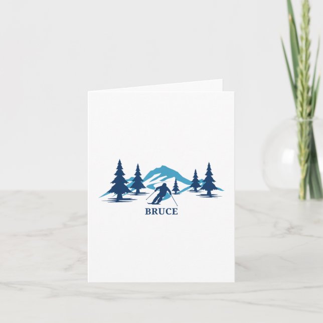 Carte Station de ski Bruce Skieur Ski _1  (Devant)