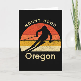 Carte Station de ski vintage Mont Hood Oregon