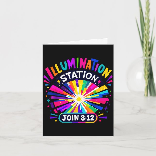 Carte station d'illumination chrétienne équipe VBS 2026 (Devant)