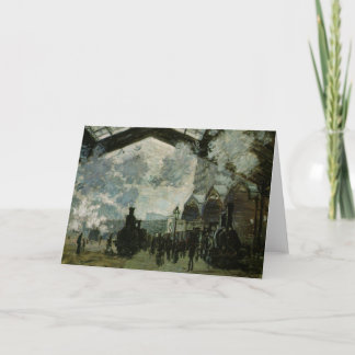 Carte Station Saint Lazare par Claude Monet