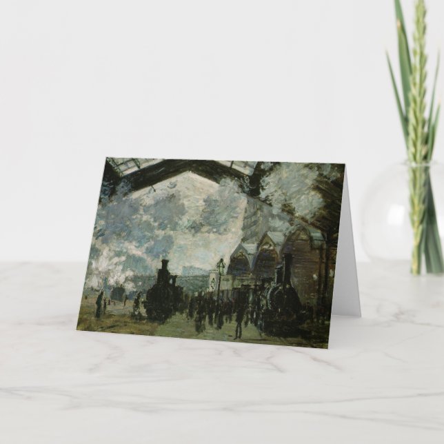 Carte Station Saint Lazare par Claude Monet (Devant)