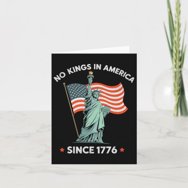 Carte Statue De La Liberté 4 Juillet Aucun Rois En Améri (Devant)