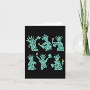 Carte Statue De La Liberté 4 juillet Usa Boys Gir