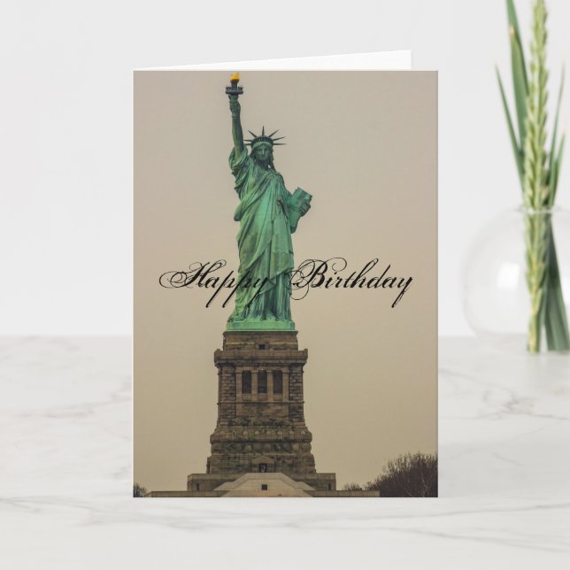 Carte Statue de Liberty Birthday (Devant)