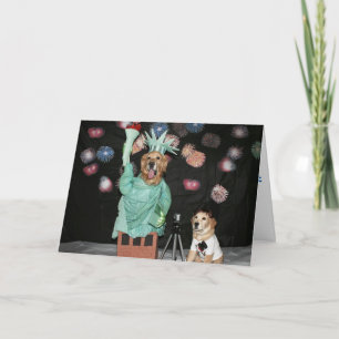 Carte Statue d'or de la Liberté pour le 4 juillet