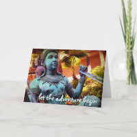 Statue du guerrier antique bleu Laisser Aventure C