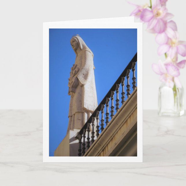 Carte Statue religieuse, Valence City, Espagne (Orchidée)