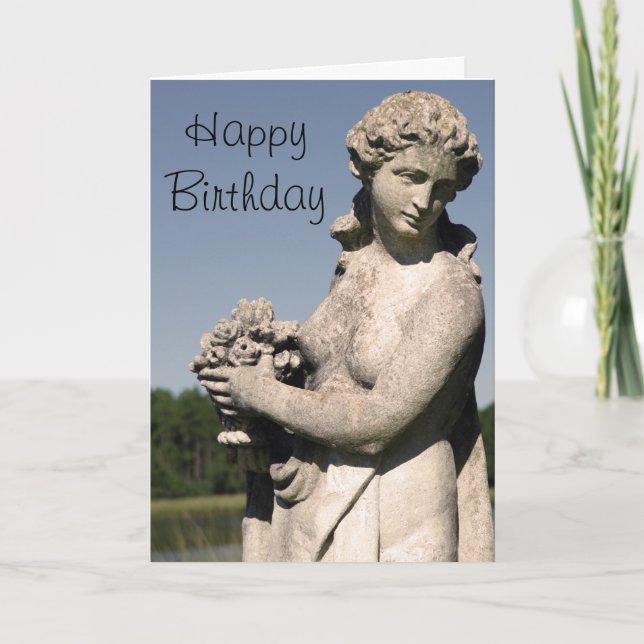Carte Statue romaine Anniversaire (Devant)