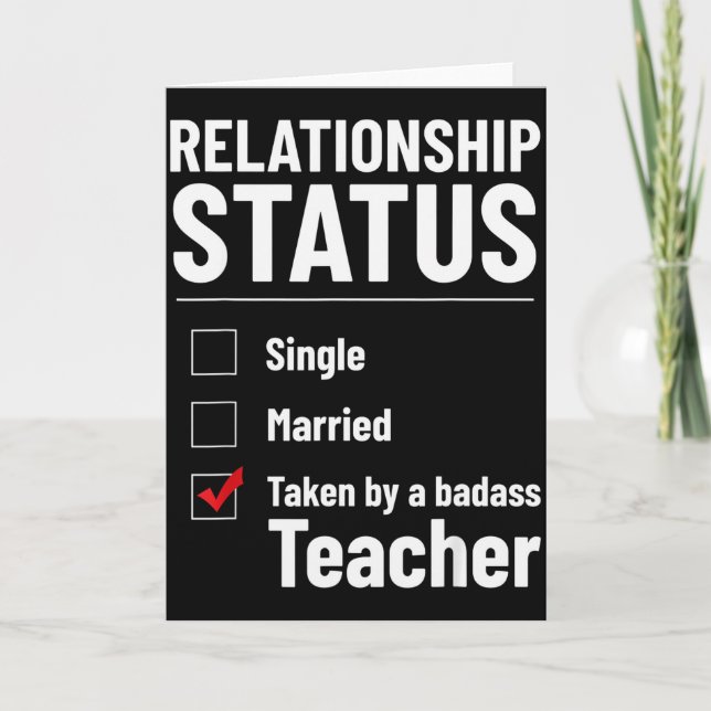 Carte Statut de relation Célibataire En couple Professeu (Devant)