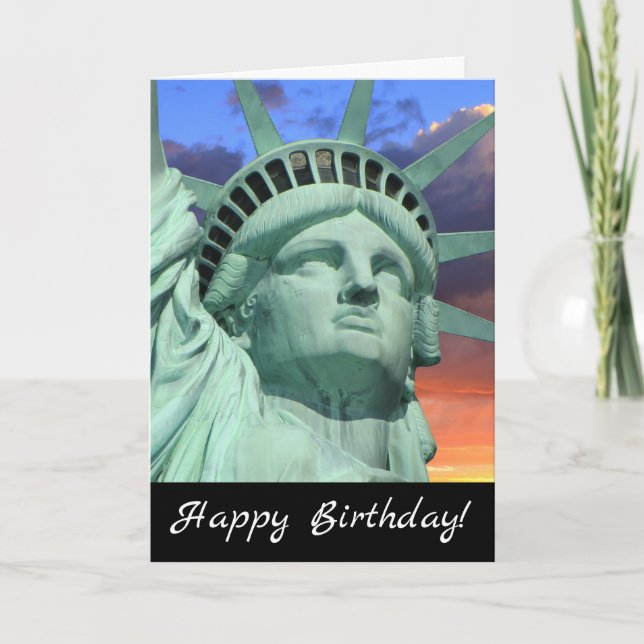 CARTE STATUT PERSONNALISABLE DE LIBERTÉ ANNIVERSAIRE (Devant)