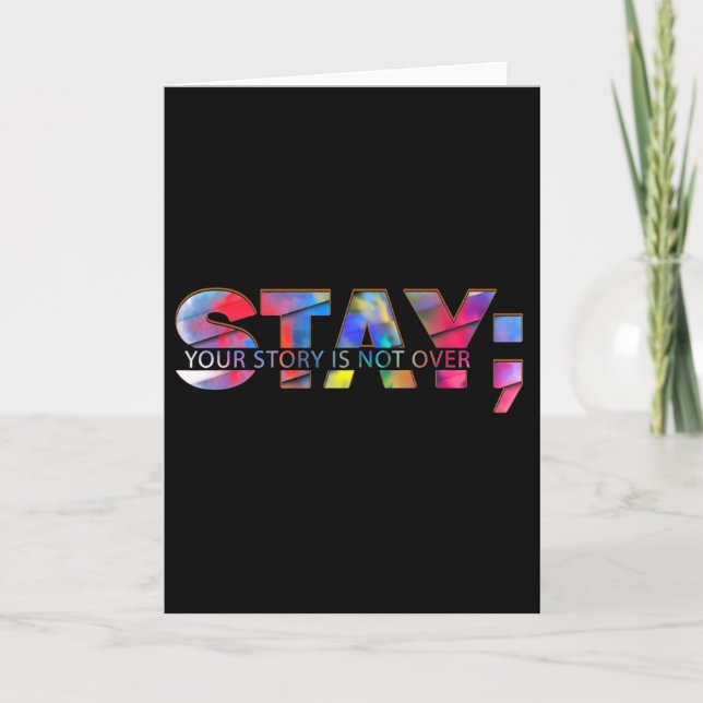 Carte Stay Your Story Is Not Over Suicide Prevention Awa (Devant)