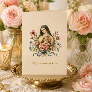 Carte Ste Thérèse Ma vocation est l'amour