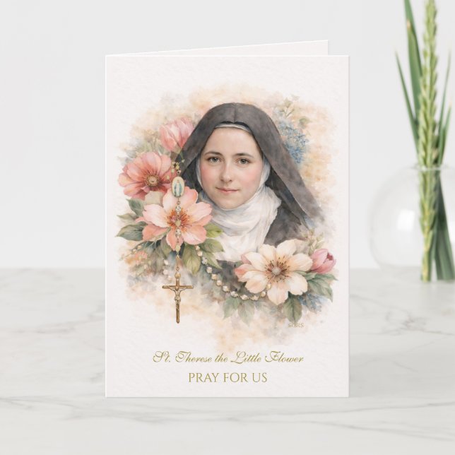 Carte Ste-Thérèse Saint-Rosaire « Tout est grâce » (Devant)