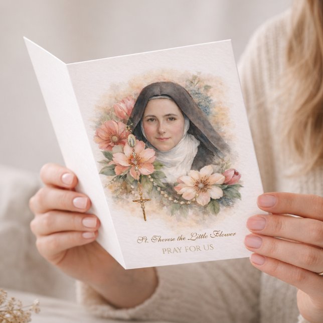Carte Ste Thérèse Saint Rosaire « Tout est Grâce » (Créateur téléchargé)