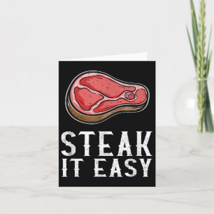 Carte Steak It Easy Funny Barbecue Viande Fumeur Pitma