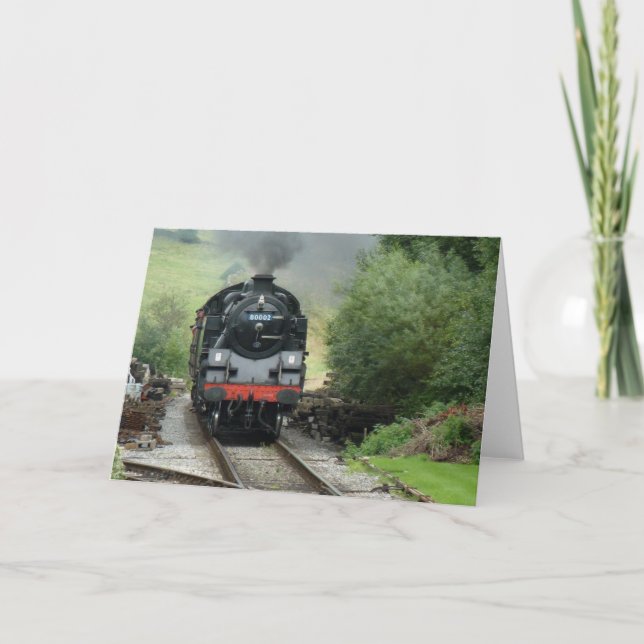 Carte Steam Train Greeting / Note Card (Devant)