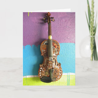Carte Steampunk Fiddle Note
