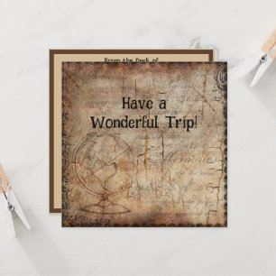 Carte Steampunk Globe Travel Journal Papier