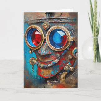 Carte Steampunk Le Portrait Homme Tin avec Citation