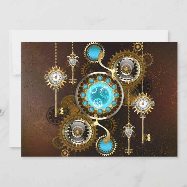 Carte Steampunk Rusty Background (Devant)