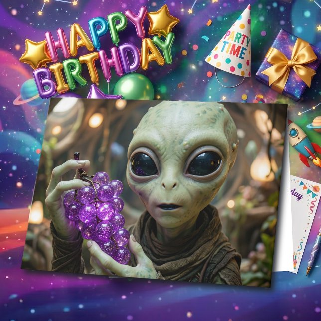 Carte Stellar Alien | Vous souhaitant un anniversaire Gr (Créateur téléchargé)
