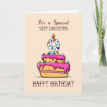 Carte Step Daughter 9e Birthday, 9 on Sweet Pink Cake<br><div class="desc">Votre fille-étape bien-aimée est maintenant une interpolation à l'âge de neuf ans. Pour fêter avec elle cette occasion très spéciale,  vous pourriez lui envoyer cette carte de gâteau rose pour lui envoyer des salutations sucrées et heureuses pour le 9ème anniversaire.</div>