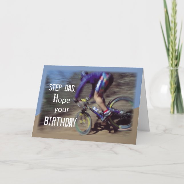 Carte Step Papa Sports VTT Anniversaire (Devant)