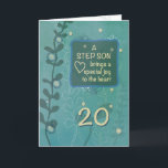 Carte Step Son Religieux 20e Anniversaire Main verte tir<br><div class="desc">Tu sais que tu as élevé un homme bien. Célébrez le jour de sa naissance quand il aura bientôt vingt ans. Donnez cette carte à votre fils de pas bien-aimé pour l'accueillir heureux 20e anniversaire. Le message sur cette carte touchera certainement son coeur.</div>