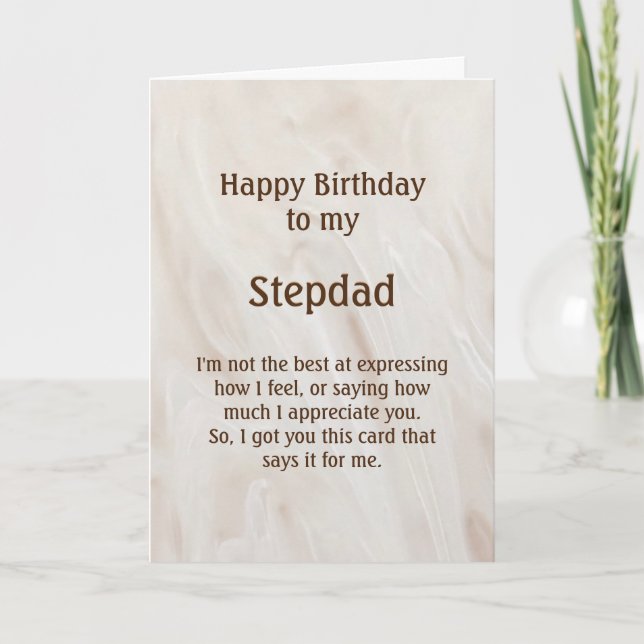 Carte Stepdad Birthday Card (Devant)