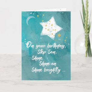 Carte Stepson Tween ou Ado Birthday Night Sky Bright