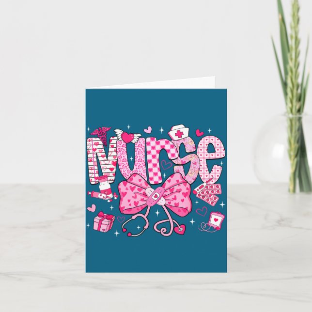 Carte Stéthoscope de cœur de la Saint-Valentin pour infi (Devant)