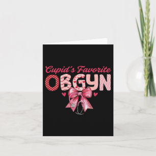 Carte Stéthoscope de coquette d'Ob-gyn favori de Cupidon