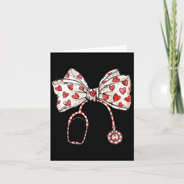 Carte Stéthoscope de la Saint-Valentin pour infirmière C (Devant)