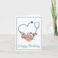 Stethoscope floral Coeur Infirmière Docteur Annive