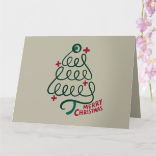 Carte Stéthoscope Joyeux Noël CNA Travailleur Médical