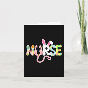 Carte Stethoscope Scrub Nurse Life Pâques Jour Mignonne