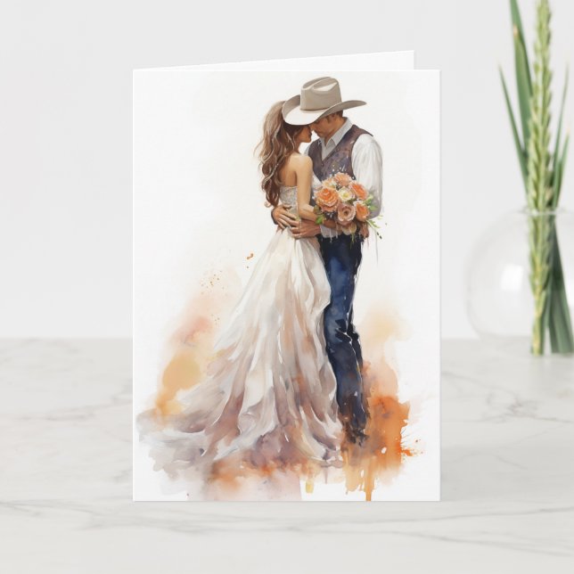 Carte Stetson & Lace Mariage : Lassoed Hearts (Devant)
