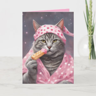 Carte Steve le Tabby doux rêve et Joyeux Anniversaire
