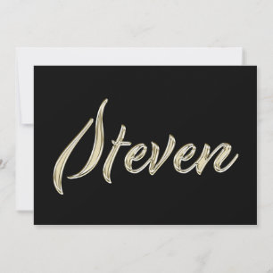 Carte Steven Name white Gold Handwriting