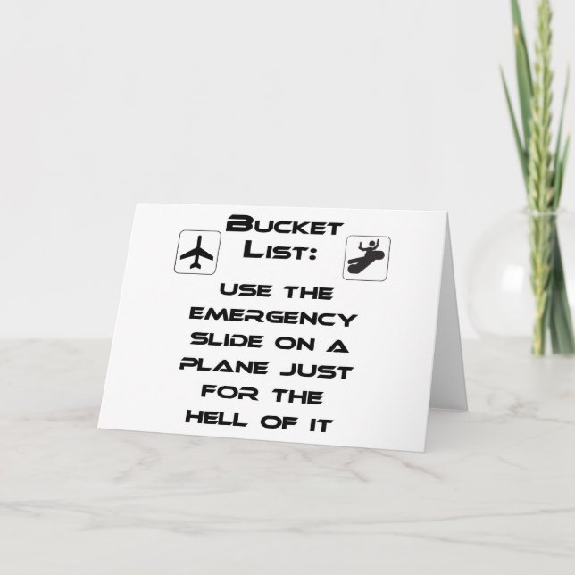 Carte Steven Slater Inspired Bucket List Shirt (Devant)